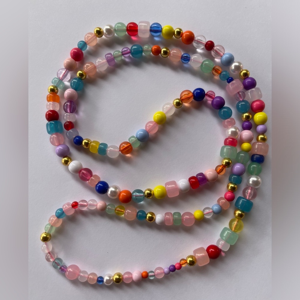 Colorful Beaded Necklace Stretchy - Picture 5 of 7
